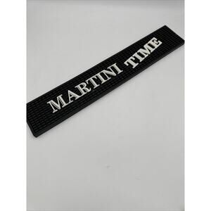 Bar Mat Silicone Rubber Non Slip Barware Man-cave “Martini Time”